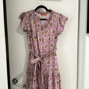 Oliphant: Ruffle Collar Button Maxi